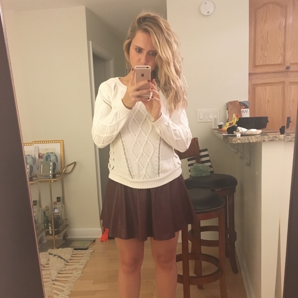 Willow & Clay faux leather skirt
